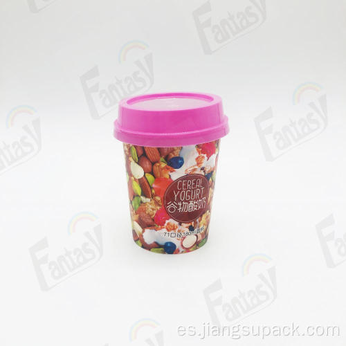 Copa de yogurt de 200 ml PP Copa de plástico logotipo personalizado